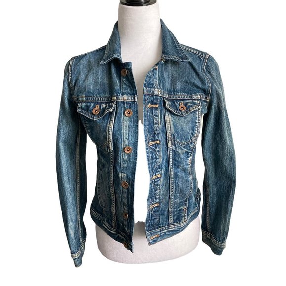Madewell Jackets & Blazers - MADEWELL Denim Medium Wash Cropped Jean Jacket SZ.XS